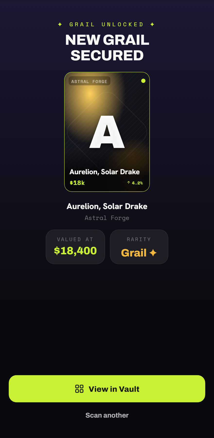 Scan → GRAIL unlocked